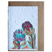 Growing Paper Greeting Card Protea